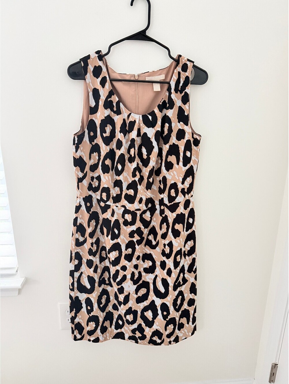 Banana Republic Leopard Print Sheath Dress | Size 14 | Sleeveless Midi Dress